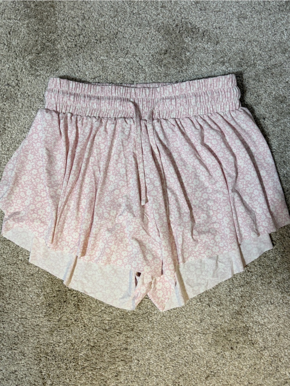 Suzette Collection Girls' Pink Floral Flutter Skort